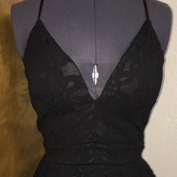 Honey and Rosie Dresses & Skirts - High Low lace Deep V dress small